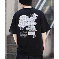 ราคา BEN DAVIS PUBLUX สำหรับทั้งหญิงและชายเสื้อยืดลายกราฟฟิตีย้อนยุคเสื้อแขนสั้นพิมพ์ลายใน4สี (23557784852)