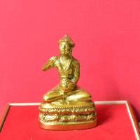 ราคา พระอุปคุต พระบัวเข็ม ประทับใต้สะดือทะเล ปางฉันภัตตาหาร งานทองเหลืองขัดเหลือง หน้าตัก 2 นิ้ว สูง 12 ซม (13734716118)