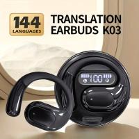 ราคา AI Translation Earbuds Real Time 144 Language Translator Earbuds for iPhone and Android 3 in 1 Translation Headphones Translating Device for Travel Business Learning with Charging Case Translation Ear