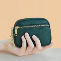 ราคา กระเป๋าใส่เหรียญหนังวัวชั้นดี Mini Coin Purse Ladies Fashion Versatile Key Holder Simple Card Holder Soft Leather Zipper Closure (22464700526)