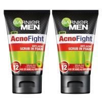 ราคา GARNIER MEN Acnofight Anti Acne Scrub In Foam 100ml 2หลอด การ์นิเย่ เมน แอคโนไฟท์ 12อิน1 แอนตี้ แอคเน่ โฟม (388821473)