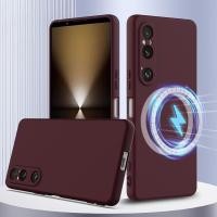 ราคา สำหรับ Sony Xperia 1 VI เคสโทรศัพท์ซิลิโคนกันกระแทก Magsafe สีพลัม (24929535767)