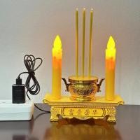 ราคา ชุดธูปเทียนไหว้เจ้าled กระถางธูปไฟฟ้า การใช้ปลั๊กไฟและอินเทอร์เฟซ USB ความยาวสายไฟ 1 5 เมตร (24842927217)