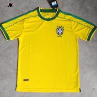 ราคา 2026เสื้อทีมกล่องใส่แหวนฟุตบอลบราซิลเสื้อเสื้อกีฬาแขนสั้น1998 S 5XL ย้อนยุค AAA เสื้อยืดแขนสั้น (26386732008)