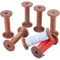 ราคา ไม้ Spools 6pcs ไม้ด้าย Spools เย็บ Bobbins Spools CRAFT สําหรับเครื่องประดับห่อศิลปะหัตถกรรมด้ายลวด (25896415169)