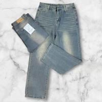 ราคา กางเกงยีนส์ทรงกระบอก สีสนิม ป้ายvintage ออลแมตช์ กางเกงยีนส์เอวสูงของผู้หญิง777 (24971250492)