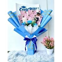 ราคา ช่อธนบัตรรับปริญญา ของขวัญวันรับปริญญา สำหรับใส่แบงค์เอง แถมฟรีการ์ดรับปริญญาทุดช่อ (22569667050)
