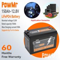 ราคา PowMr LifePo4 แบตเตอรี่ 12V 150AH แบตเตอรี่ลิเธียมในตัว BMS 6000 Deep Cycles แบตเตอรี่พลังงานแสงอาทิตย์แบบชาร์จไฟได้ (24335413739)