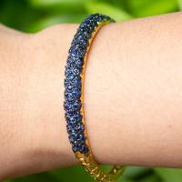 ราคา กำไลข้อมือพลอยไพลินบางกะจะ BLUE SAPPHIRE เรือนเงินแท้92 5 ชุบทองคำ24K ค้นพบที่บ่อ ตำบลบางกะจะ จ จันทบุรี (15954910640)