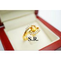 ราคา ผ่อน0 3 เดือนS R แหวนทองพลอยบุษราคัมแท้ น้ำหนัก 1 00 กะรัต ล้อมเพชรเม็ดล่ะ 3 ตังค์ เพชรน้ำ100 พร้อมใบรับรองสินค้าเคลือบทองคำแท้ 100 (22107391353)