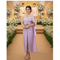 ราคา BY SALISA ชุดไทย ชุดประจำชาติ ชุดเพื่อนเจ้าสาวธีมสีม่วงยกชุด ประกอบด้วบสไบ2ผืน สไบปักดิ้นทองและสไบผ้าซาติน พร้อมกับผ้าถงหน้านางเย็บสำเร็จรูป (25690963125)