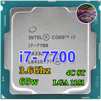 ราคา ซีพียู CPU Intel Core i7 7700 4คอ 8เทรด 65W LGA 1151 ฟรีซิลิโคน1ซอง i7 7700 (10526445041)