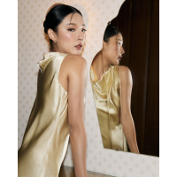 ราคา Ther Attire Luna Dress ชุดเดรส ออกงาน ผ้าซาติน หรูหรา (25465641158)