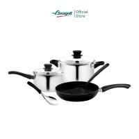 ราคา Seagull ชุดเครื่องครัว โซ เอ็คไซทอิง 7 ชิ้น ชุดเครื่องครัว หม้อและกระทะ (24362057069)