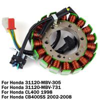 ราคา ขดลวดสเตเตอร์แม่เหล็กจุดระเบิดรถจักรยานยนต์สำหรับฮอนด้า CB400SS 2002 2008 CL400 1998ขดลวดเครื่องกำเนิดพลังงานไฟฟ้า31120 MBV 305 CL CB 400 SS (25425278524)
