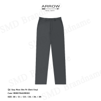 ราคา Arrow กางเกงสแล็ค ขายาว ทำงาน รุ่น Easy Move Slim Fit Dark Grey Code MEBS706S2BSDG (24756972647)