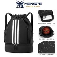 ราคา MENSPE กระเป๋าเป้สะพายหลังบาสเก็ตบอลกระเป๋าสะพายหลังกีฬากระเป๋าเป้สะพายหลังแบบมีเชือกผูกแบบพกพากระเป๋าเป้สะพายหลังแบบพับเก็บได้กันน้ำได้กระเป๋าใส่รองเท้าสำหรับไปยิมกลางแจ้งจุของได้เยอะกระเป๋าใส่รองเท้