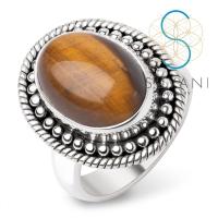 ราคา SUVANI เงินแท้ 92 5 แหวนไทเกอร์อาย Tigers Eye หินสีน้ำตาล แหวนไซส์ 6 9 เครื่องประดับเงินแท้ (25264771110)