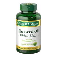 ราคา Natures Bounty Flaxseed Oil 1200 mg Dietary Supplement 125 Softgels (21331218481)