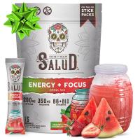 ราคา Salud 2 in 1 Energy Drink Powder Focus Fresandía Flavor with Organic Caffeine B6 B12 L Theanine Threonine 200mg 350mg 350 Servings 15 Vegan Gluten Free Healthcare Dietary (26243789318)