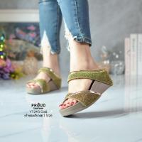 ราคา YT243 รองเท้าสุขภาพเสริมส้นสูง 2 5 นิ้ว หน้าคาด2ตอนรุ่นวิกกี้หนังหิมะ เท้าอวบอูม 1ไซส์ (21198988657)