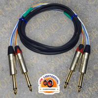ราคา สายสัญญาณ 2 คอร์ TS6 35 to TS6 35 สาย 4 คอร์ 6 mm หุ่มท่อหด ใส่ท่อยางไมค์ เสียง LIDGE Neutri (22406688792)