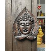 ราคา หน้ากากพระไม้ บนใบโพธ์ แกะสลัก ไม้สักแท้ งานหัถกรรมฝีมือ แบบล้านนา ทางภาคเหนือ สีไม้ (26262813065)