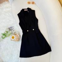 ราคา LISA A0614 ชุดเดรสกระโปรงแขนกุดคอวีดีเทลแต่งกระดุมกระเป๋าข้าง ทรงสวยเข้ารูปเรียบหรูดูแพงดูไฮ ใส่ออกงาน คาเฟ่ ดินเนอร์ ทำงาน งานมงคล (25577796387)