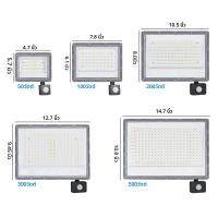 ราคา LED FloodLight PIR Motion Sensor 50W 100W 200W 300W 500W กันน้ํากลางแจ้ง Reflector LED Spotlight สําหรับ Street Garden Wall LIGHT (24390565965)
