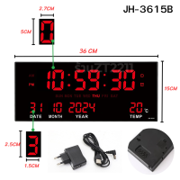 ราคา นาฬิกาดิจิตอล LED รุ่นJH 3615 แขวนติดผนัง Number ClockLED ขนาด 36x15x3CM พร้อมส่งฟรีหัวชาทและอะแดปเตอร์ (25283970449)
