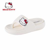 ราคา Hello Kitty รองเท้าลำลองผู้หญิง รองเท้าแตะคิตตี้ รองเท้าแตะคีบ พื้นหนา กันลื่น ยางEVA รุ่นKTP 042 (25295682922)