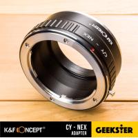 ราคา K F CY NEX Adapter แปลงเลนส์ Contax Yashica CY Mount เพื่อเอามาใส่กล้อง Sony Mirrorless NEX E FE Lens mount adapter Mount CY For Sony เมาท์แปลง อแดปเตอร์ CY NEX CY NEX CY E CY FE Geekster (741930391)