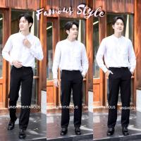 ราคา นาโนผู้ชาย กางเกงผ้านาโน กระบอกเล็กทรงสแล็คทำงานผู้ชาย งานป้ายFAMOUS ไซต์S25 36 (19485893746)