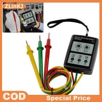 ราคา ZLinKJ 3เฟสสลับเฟสมิเตอร์วัดเฟสเครื่องตรวจจับเฟสเครื่องทดสอบการหมุนตัวบ่งชี้เฟสดิจิทัล (26069003220)