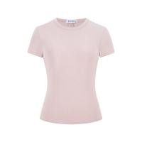 ราคา Moses Queen Queen Of Mercy คอกลมพื้นฐานลำลองแขนสั้นอารมณ์อเนกประสงค์ขี้เกียจหวานเสื้อยืดกระชับแน่นฤดูร้อนสีทึบเสื้อบาง 63147 (24705436758)