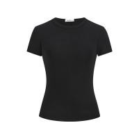 ราคา Moses Queen Queen Of Mercy คอกลมพื้นฐานลำลองแขนสั้นอารมณ์อเนกประสงค์ขี้เกียจหวานเสื้อยืดกระชับแน่นฤดูร้อนสีทึบเสื้อบาง 63147 (24705436755)