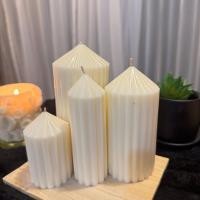 ราคา พร้อมส่ง ชุดเทียนแท่ง 4 ชิ้น Unscented Pillar Set 1 2kg Premium Soy Wax ไขถั่วเหลือง Krungthep (26152911043)