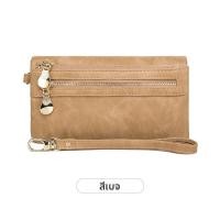 ราคา Retro แฟชั่นผู้หญิงกระเป๋าสตางค์ยาวขนาดใหญ่ความจุ Double Fold Multi Card Slot กระเป๋าสตางค์ Multi Functional Double Zipper กระเป๋าถือ (23182378836)