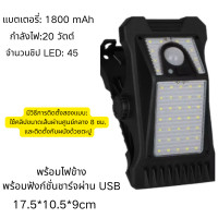 ราคา UORRIS โคมไฟ led ไฟพลังงานแสงอาทิตย์ แบบคลิปหนีบ โคมไฟ โซล่าเซลล์ กันฝน ติดรั้วได้ มีเซ็นเซอร์ตรวจจับการเคลื่อนไหว (126822909648)