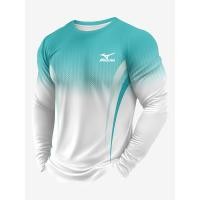 ราคา ผู้ชาย เสื้อยืดแขนยาวไล่สี MIZUNO 2025 เสื้อยืดแห้งเร็วสำหรับออกกำลังกาย เสื้อยืดแขนยาวระบายอากาศสำหรับวิ่ง (25732178932)