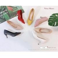 ราคา รองเท้าคัทชู พื้นนิ่ม หัวแหลม สูง 2 5นิ้ว รองเท้าใส่ทำงาน รหัสสินค้า H 01 (21444918120)