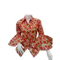 ราคา เสื้อทองกวาวลายดอกแขนกระดิ่ง เสื้อแฟชั่นย้อนยุคหญิง เสื้อรำวงย้อนยุค เสื้อลายดอกตรีมงานวัด (126228678084)