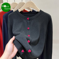 ราคา MQzz4289 พร้อมส่ง เสื้อคาร์ดิแกนถัก เสื้อสเวตเตอร์ผู้หญิง สไตล์ใหม่ ดีเทลกระดุมหัวใจ สาวอวบใส่ได้ (24905924068)