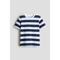 ราคา H M เสื้อยืดเด็กชายลายทางคอปกผ้าฝ้าย (126398970959)