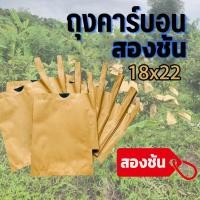 ราคา ถุงกระดาษคาร์บอน ถุงห่อผลไม้ ถุงห่อฝรั่ง คาร์บอนขนาด ขนาด 20 25 ซม ขนาด 20x30 ซม 100 ใบ (24465428325)