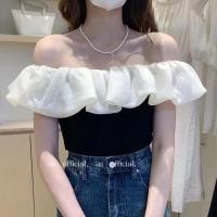 ราคา โปรแรงแซงโค้ง เสื้อปาดไหล่แต่งระบายผ้าแก้ว ส่งจากกทม (20628445117)