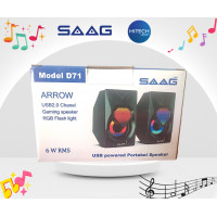 ราคา ประกัน 1ปี SAAG D70BT D71 D72 USB2 0 Chanel Gaming Speaker ลำโพงมีสาย ลำโพงมีไฟ ลำโพงคอมพิวเตอร์ HITECHubon (19467759119)