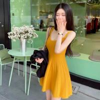 ราคา H H พร้อมส่ง U223 มินิเดรสไหมพรม ราคาเบาๆ สีสดใส ผ้ายืดพอดีตัว สไตล์เกาหลีผ้านุ่มนิ่ม (24876820017)