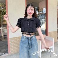 ราคา AimornShopp เสื้อครอปแขนตุ๊กตา ครอปลูกไม้ คอบัว แต่งดกระดุมน่ารักๆ (25072502209)