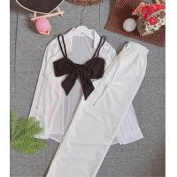 ราคา เซ็ท 3 ชิ้น ดรีมฮาวาย ครอปสายเดี่ยว กางเกงขายาว เสื้อเชิ้ตชีฟอง (21781536134)
